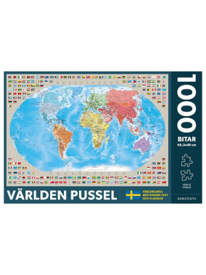 Vrlden pussel 1000 bitar i gruppen Produkter / Kartor & Bcker / Pussel hos Riksfrbundet M Sverige (9789189427112)