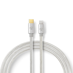 Nedis USB-C till Lightning kabel 1m i gruppen Produkter / Teknik & Mobiltillbehr / Laddare & Powerbank hos Riksfrbundet M Sverige (CCTB39650AL10)